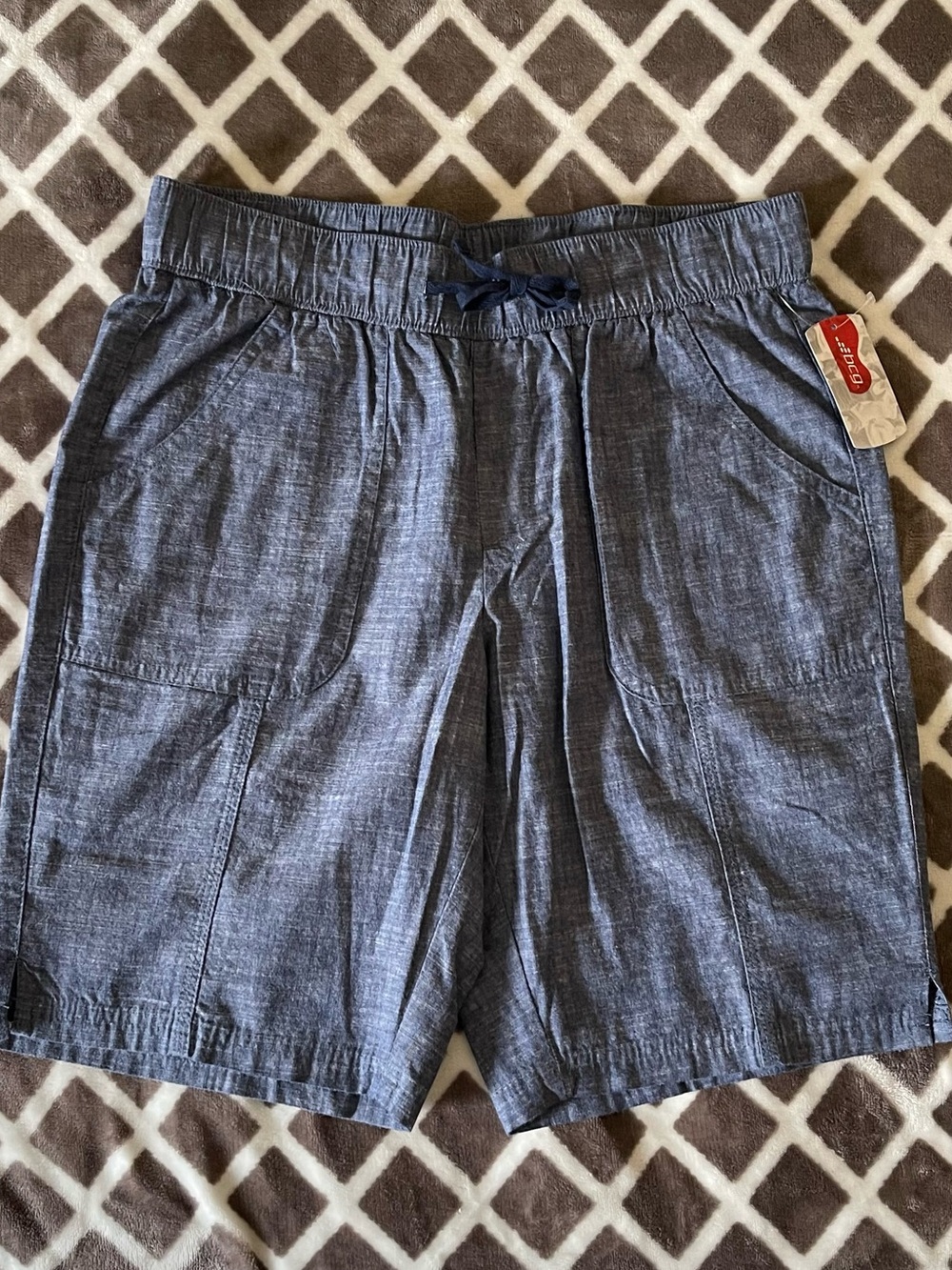 bcg Casual Blue Chambray Drawstring Shorts